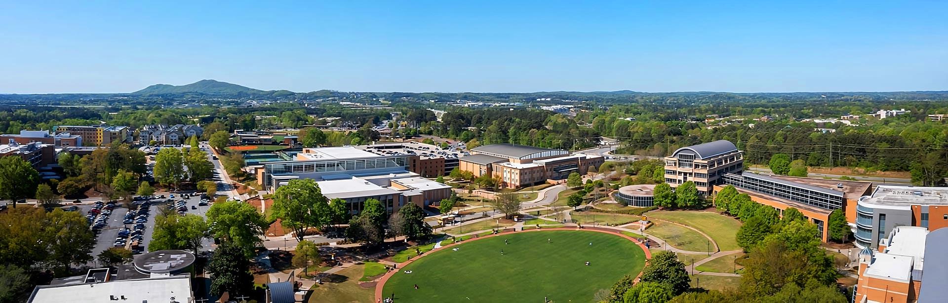 Drone view of Kennesaw Campus.